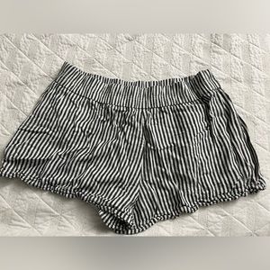 Black and white stripped shorts